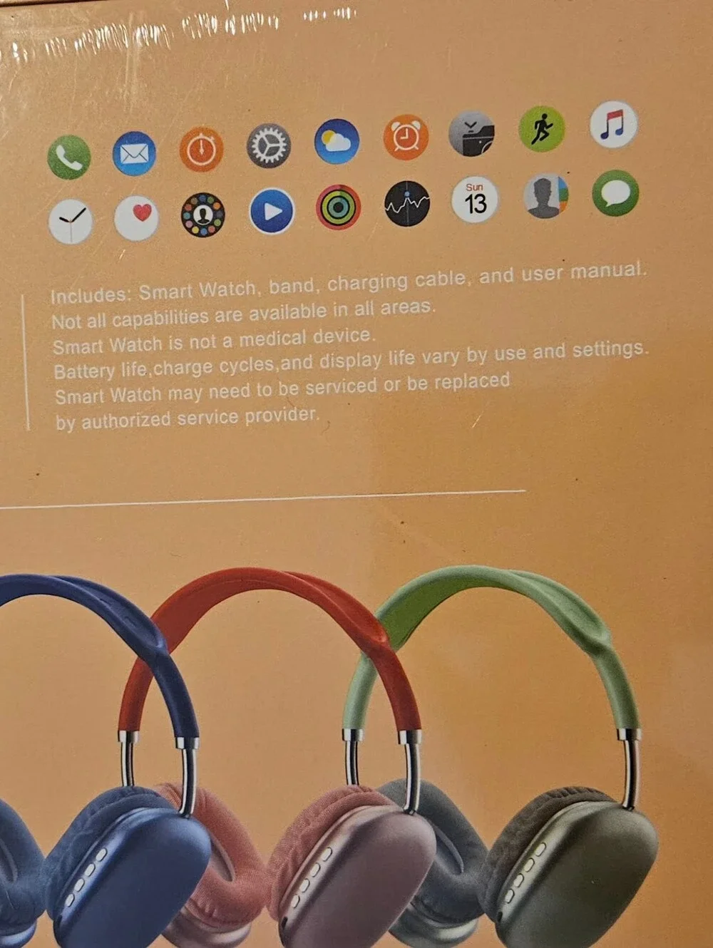 NIB P9 Series 11 Smartwatch & Wireless Over-Ear Headphones Combo